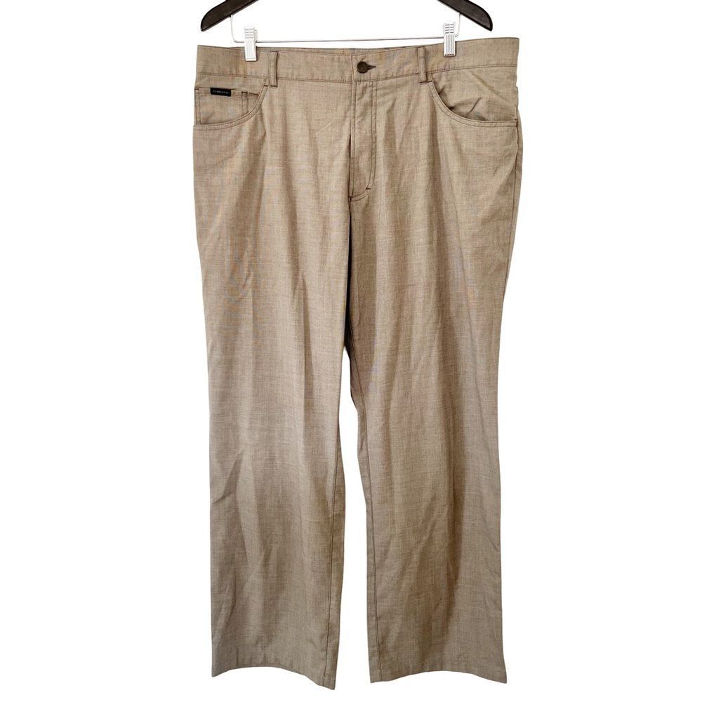 Alberto Ceramica Comfort Fit Dress Pants 38x31 Tan Stretch Travel Performance - Picture 2 of 10